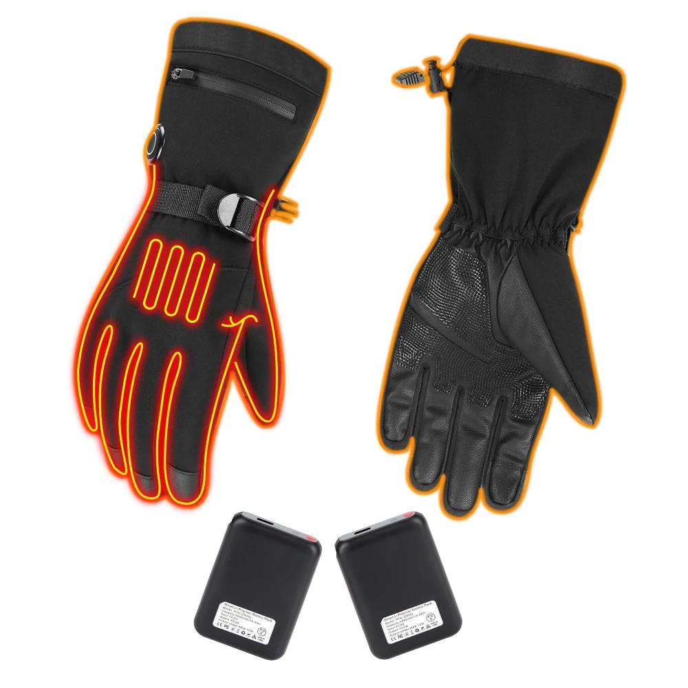 

Women Heated Gloves Touch Screen Winter Gloves For Men Snowboard Camping Water-resistant Hiking Skiing Moto Motorcycle Gloves