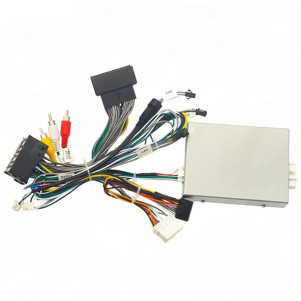 For 16Pin Android Car Radio Power Harness Cable With Canbus Decoder Box For Mercedes‑Benz M GL GLK Series