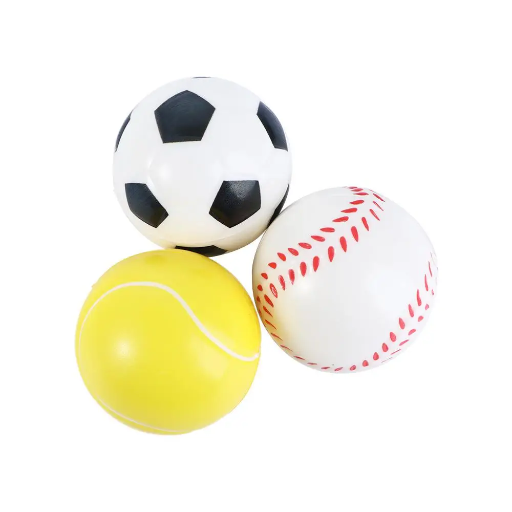 Toy Novelty Sponge Balls Basketball Stress Relief Football Antistress Toys Slow Rising Squeeze Hand Ball Toys Foam Rubber Ball