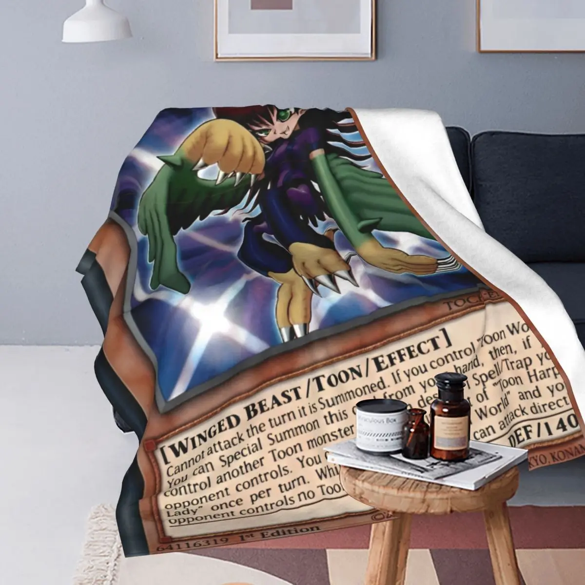 Yu Gi Oh Card Toon Harpie Lady Knitted Blanket Flannel Throw Blankets Summer Air Conditioning Portable Ultra-Soft Warm Bedsprea