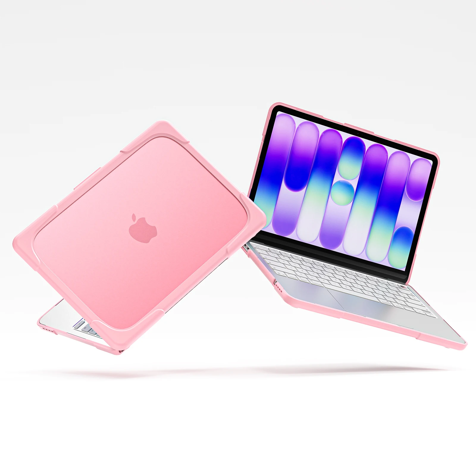 Luxury Colourful Laptop Case for MacBook Neo 13 inch 2026 Model A3404 Bracket Kickstand Laptop Cover PC+TPU Full Body Protection