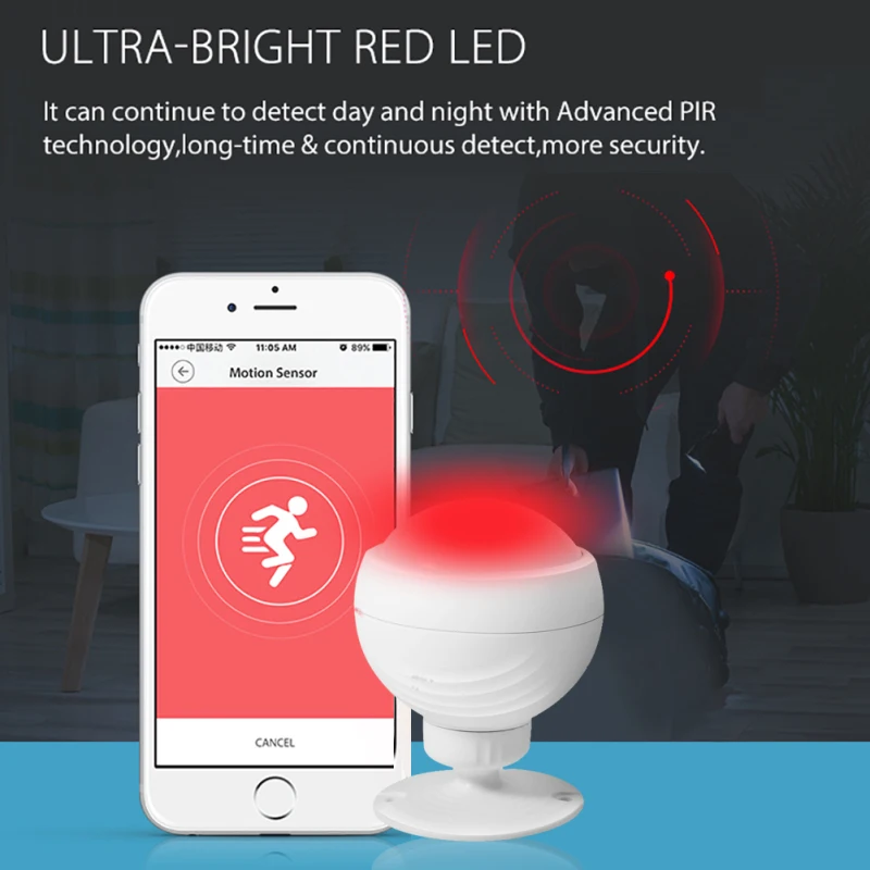 Tuya Smart Home Pir Motion Sensor WiFi Motion Sensor Alarm Security Protection PIR Motion Sensor Smart Life APP