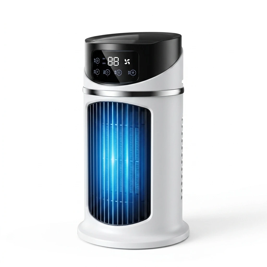 Refrigerador de ar evaporativo silencioso de 6 velocidades, ventilador de resfriamento de mesa portátil com umidificação, condicionador de ar pessoal para escritório doméstico