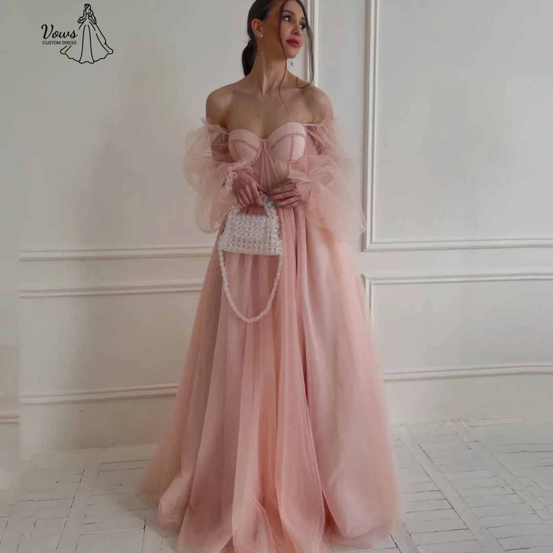 Vows Line A Evening Dresses Woman Elegant Wedding Guest Dresses for Special Occasions Candle Custom Made Embroidered Yarn Prom