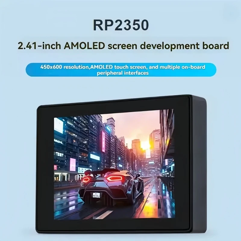 RP2350 2.41 AMOLED Touchscreen Development Board 450X600px QMI8658 6-Axis Sensor Built-In Pixel Type-C Port A-POS