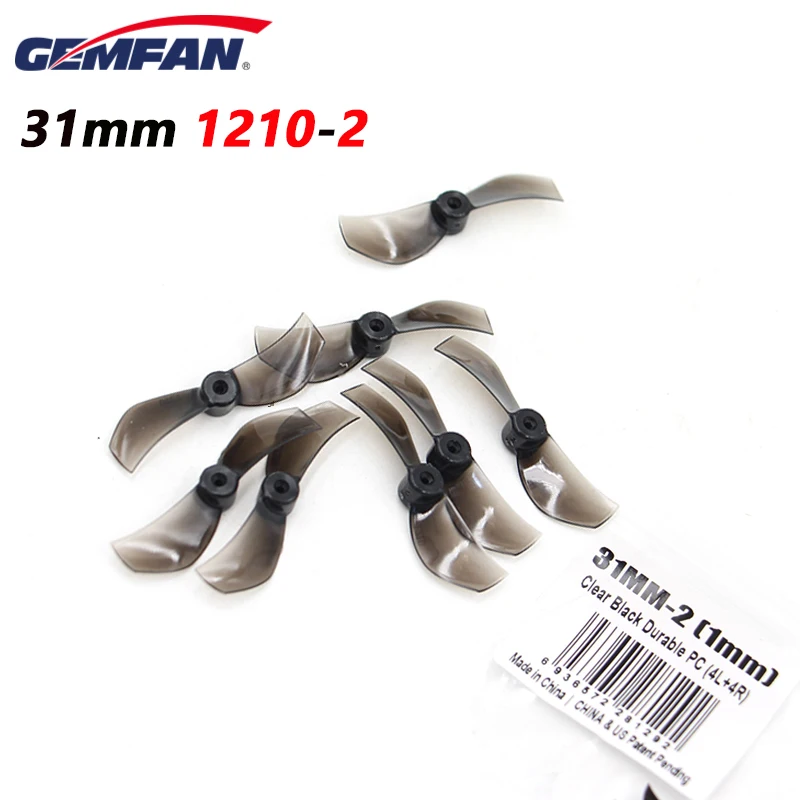 8Pairs 16 sztuk Gemfan 1210 31mm 2-Blade PC śmigła 1.0mm 0802 silnik dla RC FPV 1.2 cal Tinywhoop Micro drony DIY części