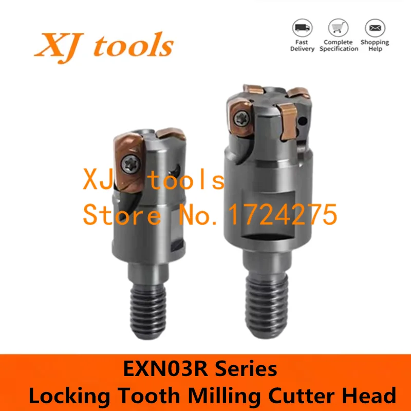 

EXN03R Series 16mm-35ｍｍ Fast Feed Locking Tooth Type Milling Cutter Head Seismic Resistant Milling Cutter Head LNMU0303 Insert