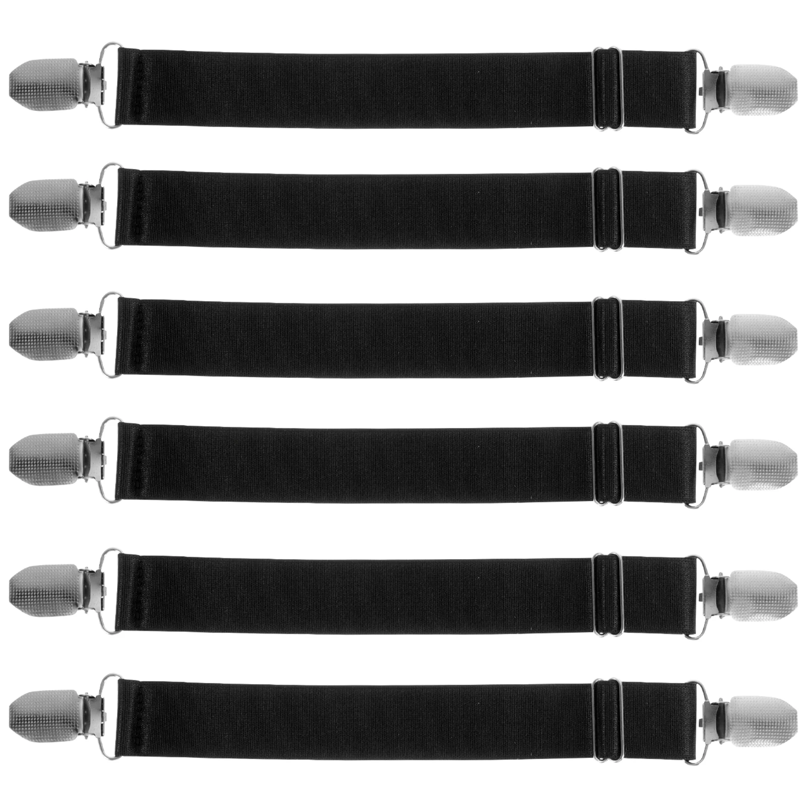 

6pcs Black Elastic Boot Clips 25x20cm Adjustable Straps for Motorcycle Riding Pants Scooters Bicycles Cargo Tie Down Loops