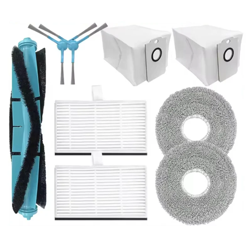 Kit de peças de reposição a24p, 9 peças para cocotec conga 9590/9990/10090 ai spin revolução ultra power-brush filtro esfregão pano saco de pó inclus