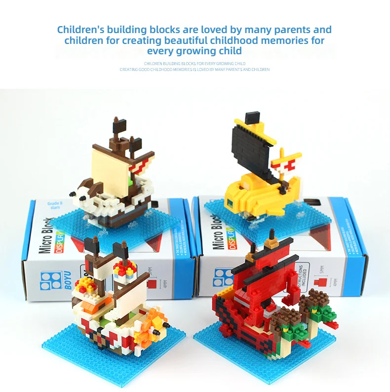 Pirate Ship Building Blocks Set, Creative DIY Bricks Toy, Improve Patience Focus Hands-on Skills, Birthday Gift for Collectors