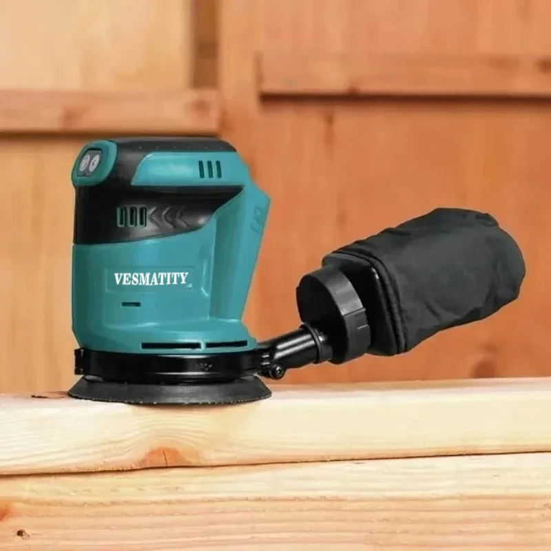 Vesmatity DBO180Z Brushless Disc Sander 125mm 11000RPM Random Orbit Wood Polishing Tool for 18V 20V Battery Pro