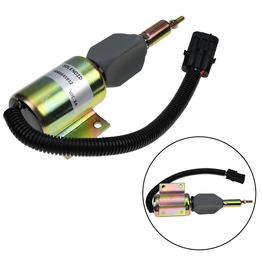 الملف اللولبي لإيقاف الوقود RE516083 للحفارات لـ 120 160LC 200LC 230LC 230LCR 270LC مع جسم من الفولاذ المقاوم للصدأ