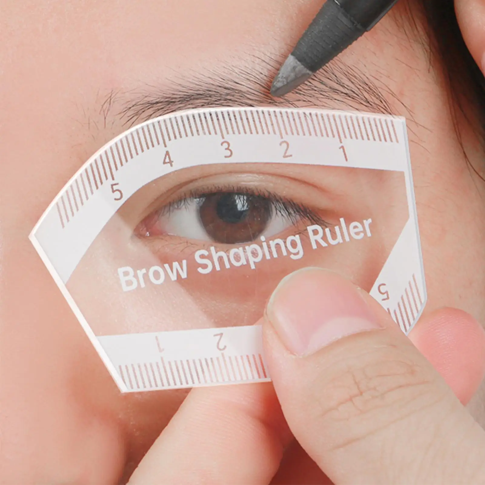 Strumento per la mappatura delle sopracciglia Misuratore portatile riutilizzabile per modellare le sopracciglia in acrilico per la misurazione della modellare le sopracciglia per il trucco da viaggio a casa