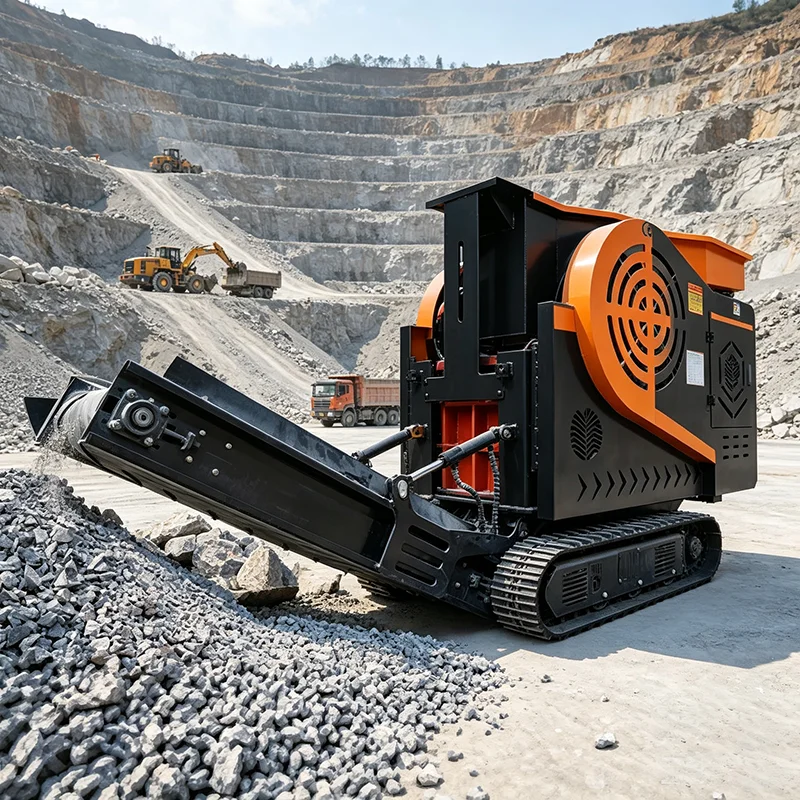 Portable Rock Jaw Crusher Mobile Stone Crushing Machine for Limestone Aggregate Making
