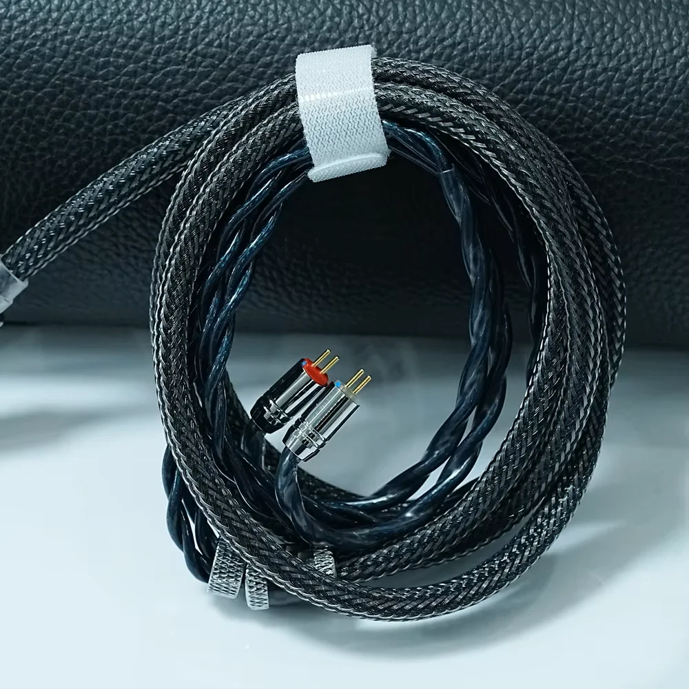 XINHS X36 4코어 다크 그린 7N OCC+ 은도금 하이브리드 헤드폰 업그레이드 케이블 0.78mm 2핀/HD650/IE900/MMCX