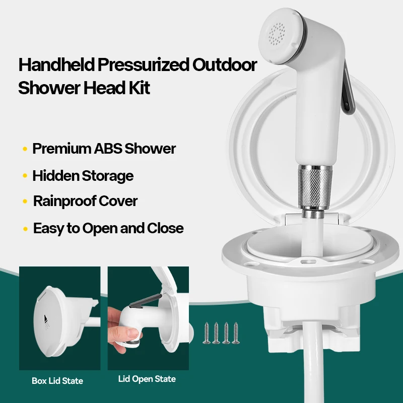 Marine Deck shower Marine Recessed Shower Kit ABS Yacht Marine Replacement  Accessory Deck Mount Watercraft Fishing Row 12 Deck