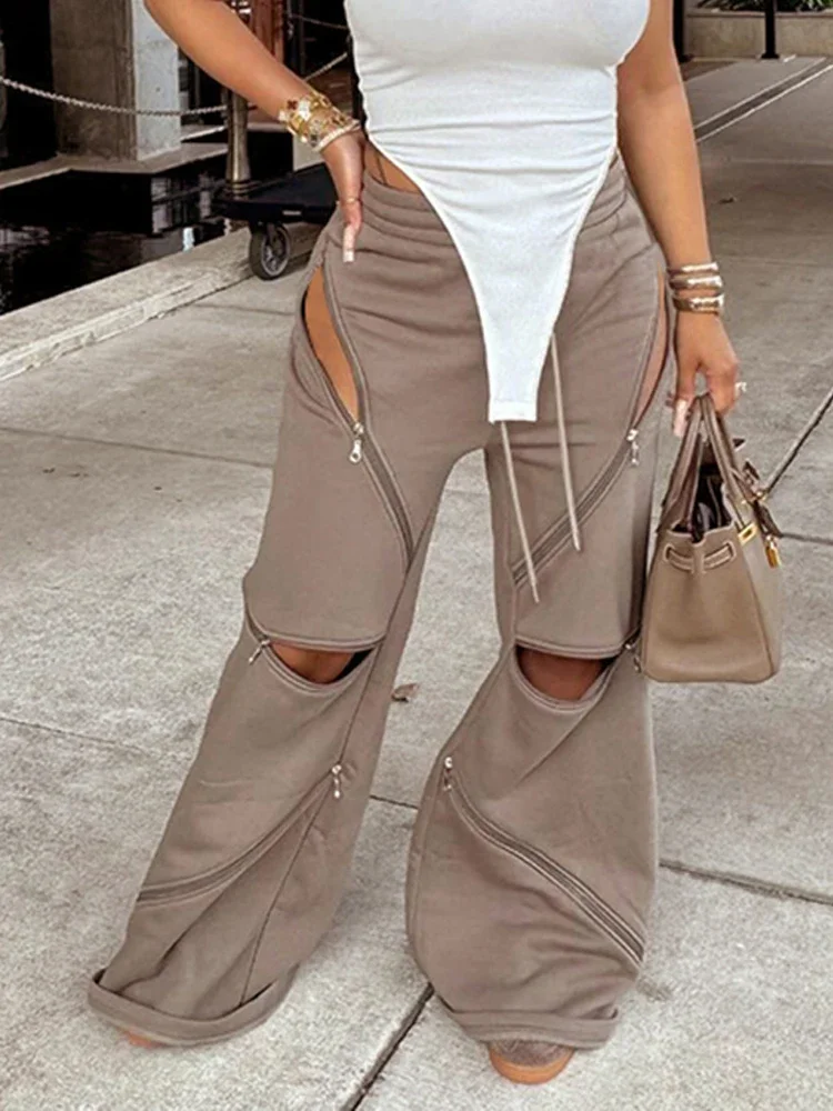 البريدي المرقعة السراويل النسائية عارضة رياضي الصلبة شيك تصميم غير النظامية الربيع أزياء الأساسية محب واسعة الساق السراويل