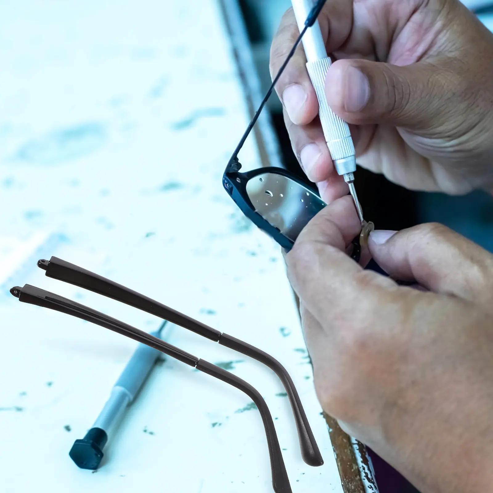 1Set Eyeglasses Legs Replacement Lightweight Comfortable Glasses Arms Suitable Reading Glasses Repair Accessories