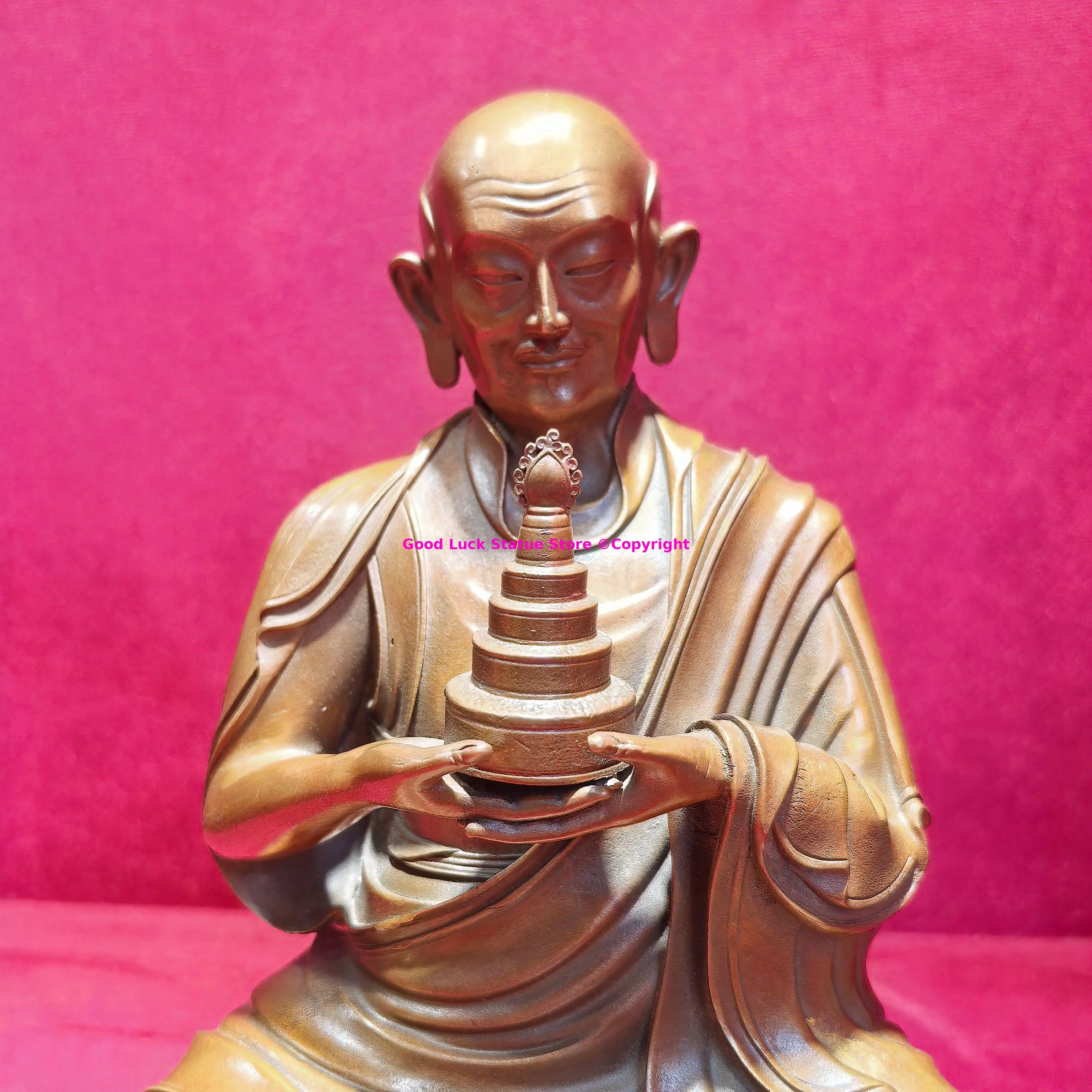 high quality Rare Buddha statue rngog-lo-legs-pavi-shes-rab buddha tibet buddhist altar supplies HOME family temple worship 20cm