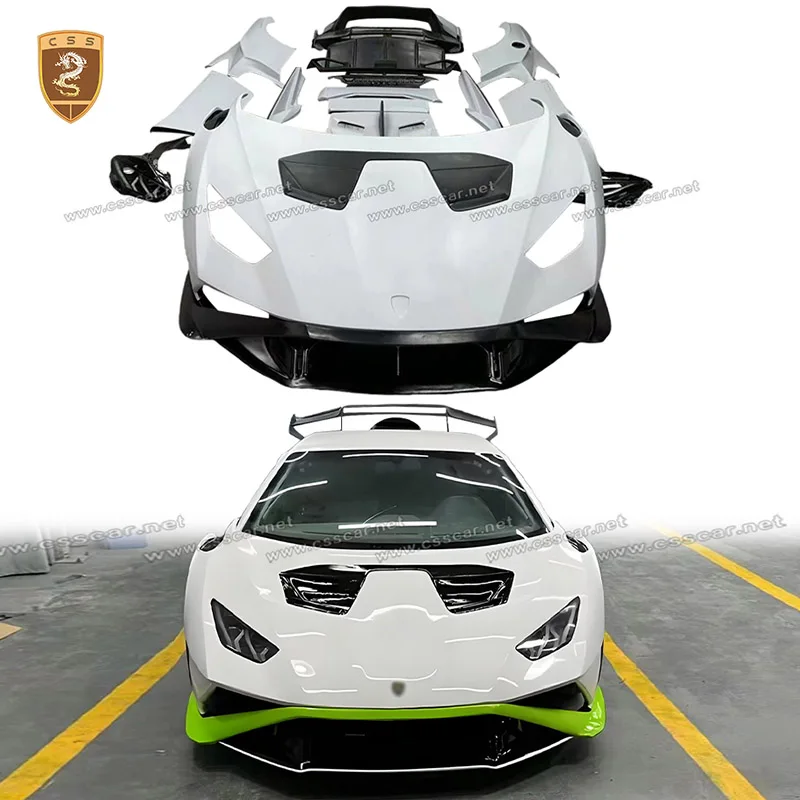 For Lamborghini Gallardo LP550/LP560/LP570 upgrade STO Style LED Headlamp Taillight Rear Fender Muguard Side Skirt Exhaust Pipe