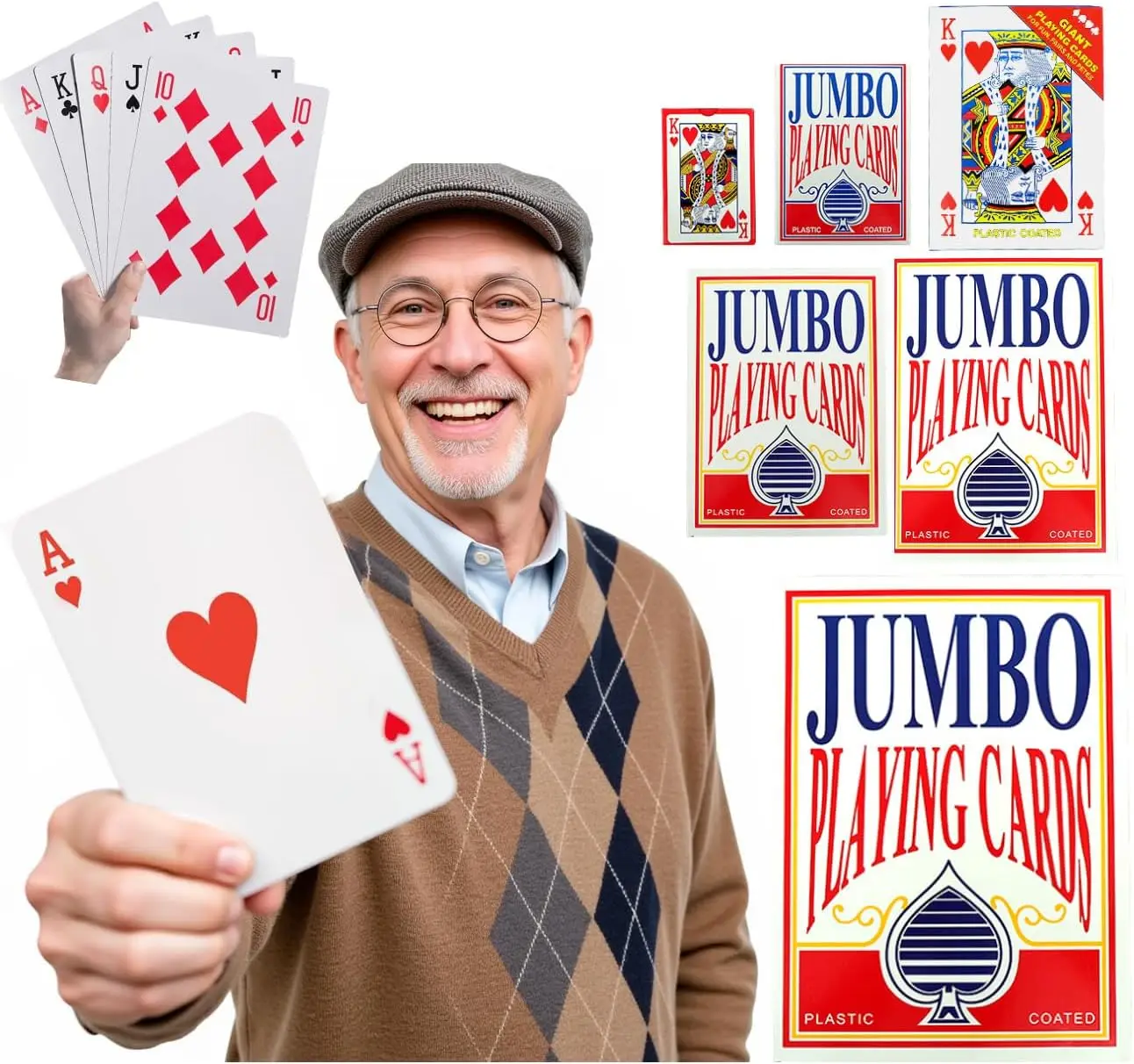 2/4/9x Larger 54 Cards Super Jumbo Oversized Playing Cards Giant Poker Deck Super Big Giant Game Theme Full Deck Huge Poker