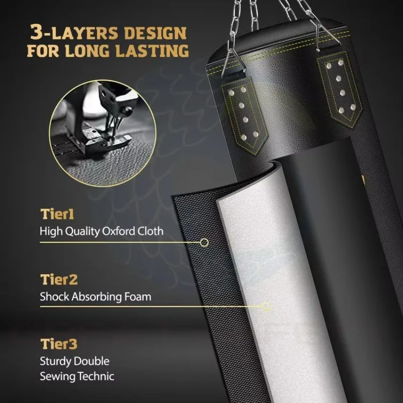 

Заводские продажи Боксерская груша Лучший боксерский мешок из искусственной кожи Pro Тяжелые боевые мешки с песком ММА для фитнес-соревнований и тренировок