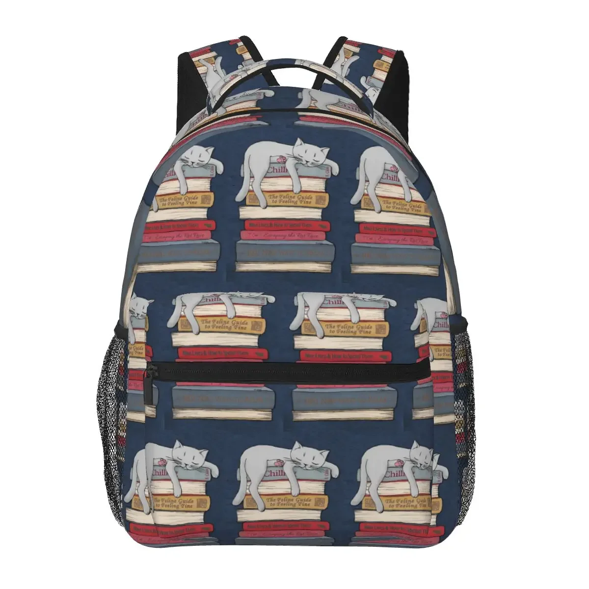 고양이처럼 진정하는 방법 배낭 소년 소녀 Bookbag 어린이 학교 가방 만화 여행 배낭 숄더 백 대용량