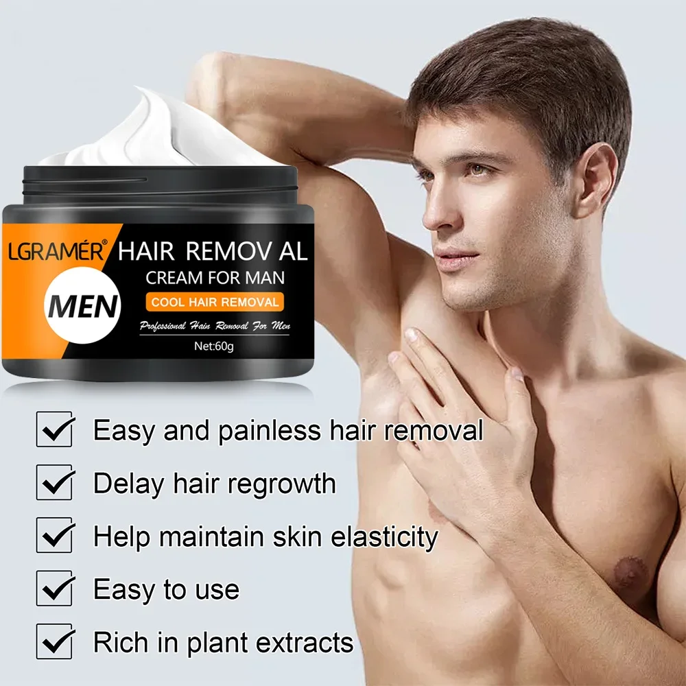 Painless Hair Removal Cream Permanent Hair Remover for Men\'s Armpit Legs Arms Hair Growth Inhibitor Depilatory Body Cream