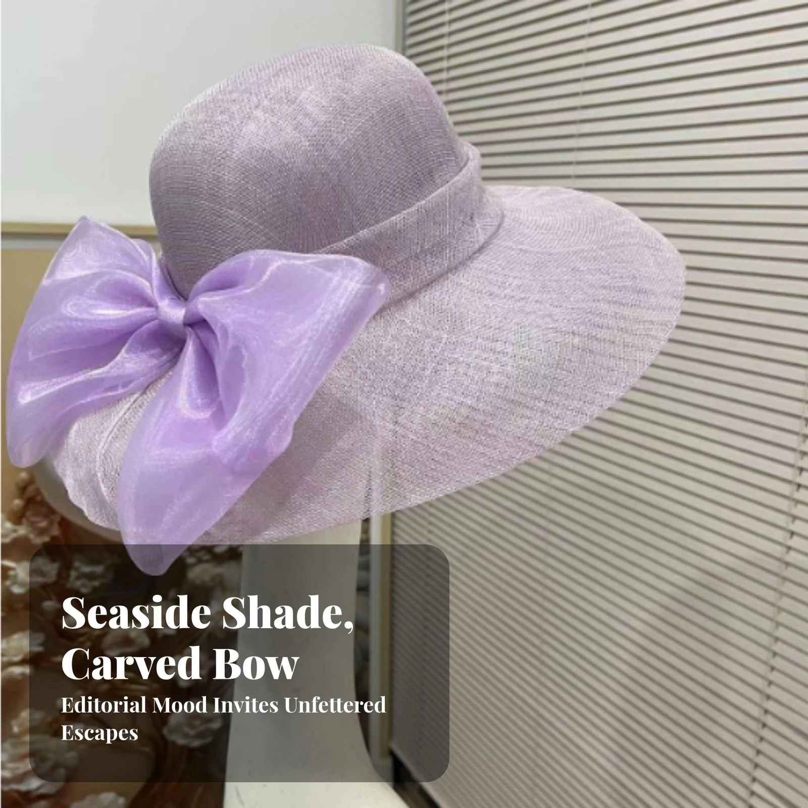Wide Brim Sun Hat with Bowknot for Women Breathable Woven Mesh Lightweight Shapable Beach Hat Summer