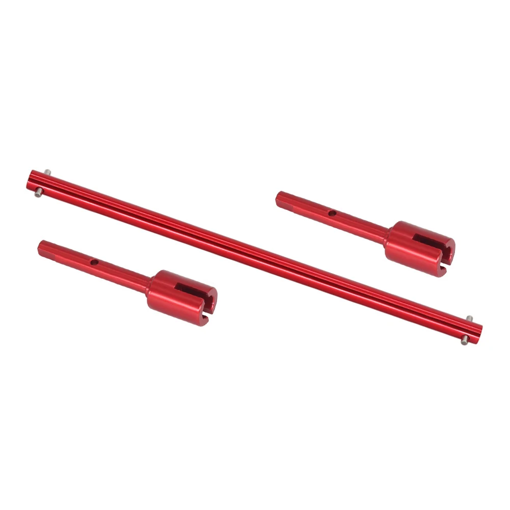3pcs/ Set Aluminum Main Propeller Shaft With Drive Shaft Joint Cups Compatible With For Tamiya TT02 1/10 RC Car RC Model Vehicle