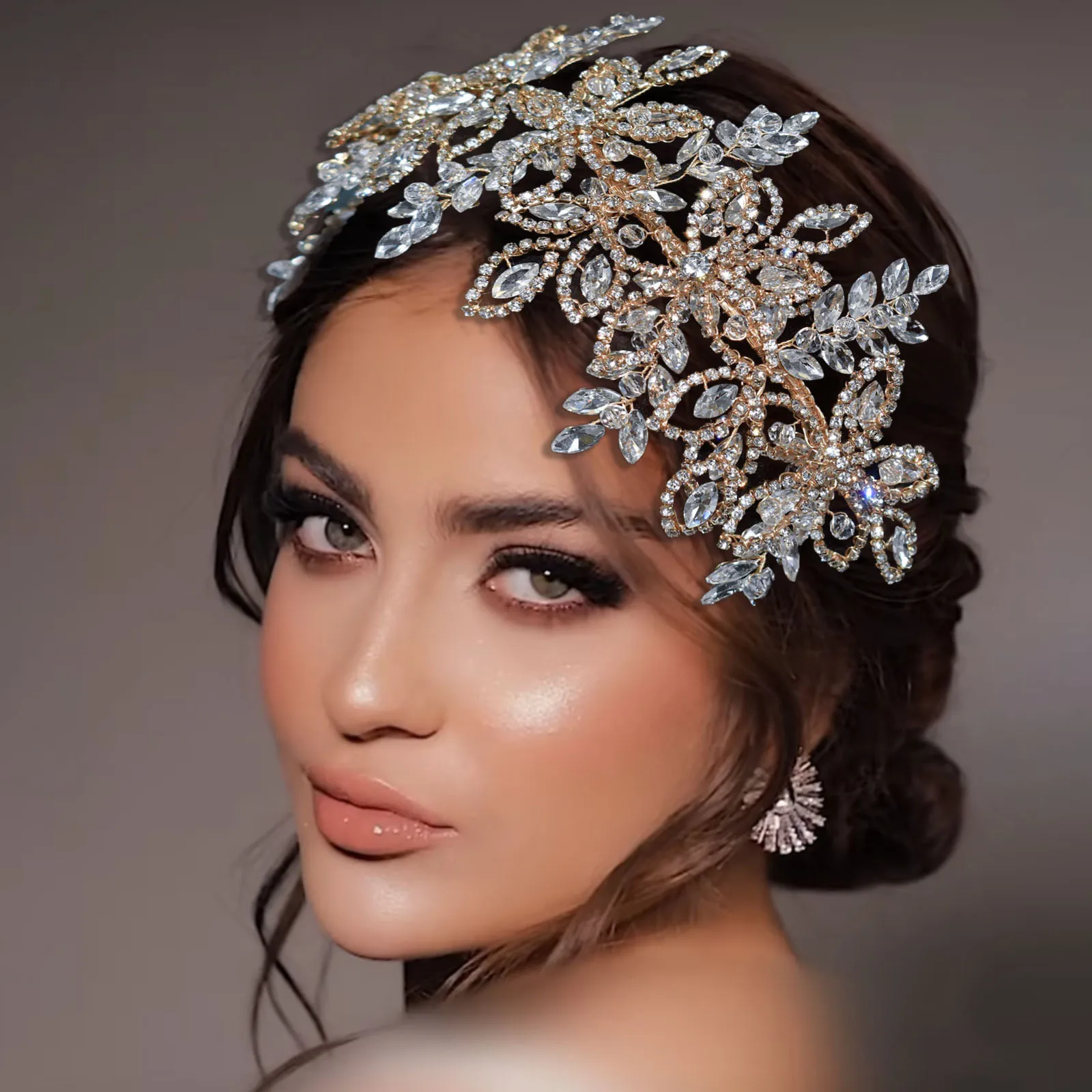 

DZ087 Handmade Bridal Tiara Crystal Hair Band Headdress Wedding Hair Accessories Beads Headband Jewelry Fashion Headdress