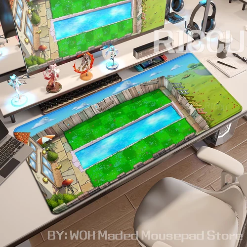 Imagen 1 del producto Alfombrilla de ratón PLANTS VS ZOMBIE PVZ MAPS XXL, alfombrilla de escritorio para teclado, 90x40cm, tapis de souris, PC, teclado mecânico, accesorios para ordenador portátil