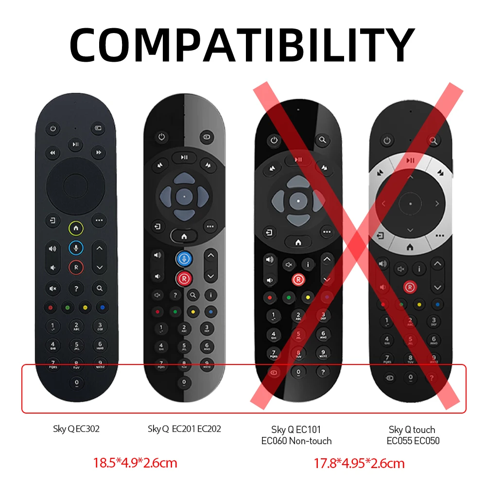 Protective Cover for 2020 Newest Sky Q Remote Control Silicone Case for Sky Q EC201/EC202/EC302 Voice Remote with Hand Strap