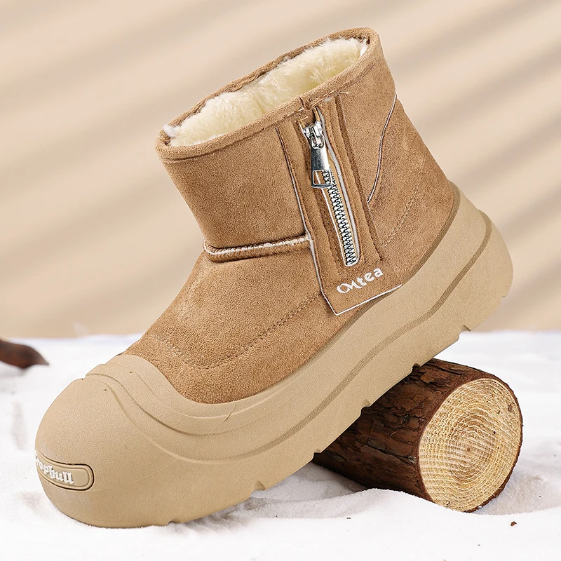 Winter Plush Thick Snow Boots Versatile Thick Bottom Couple's Style