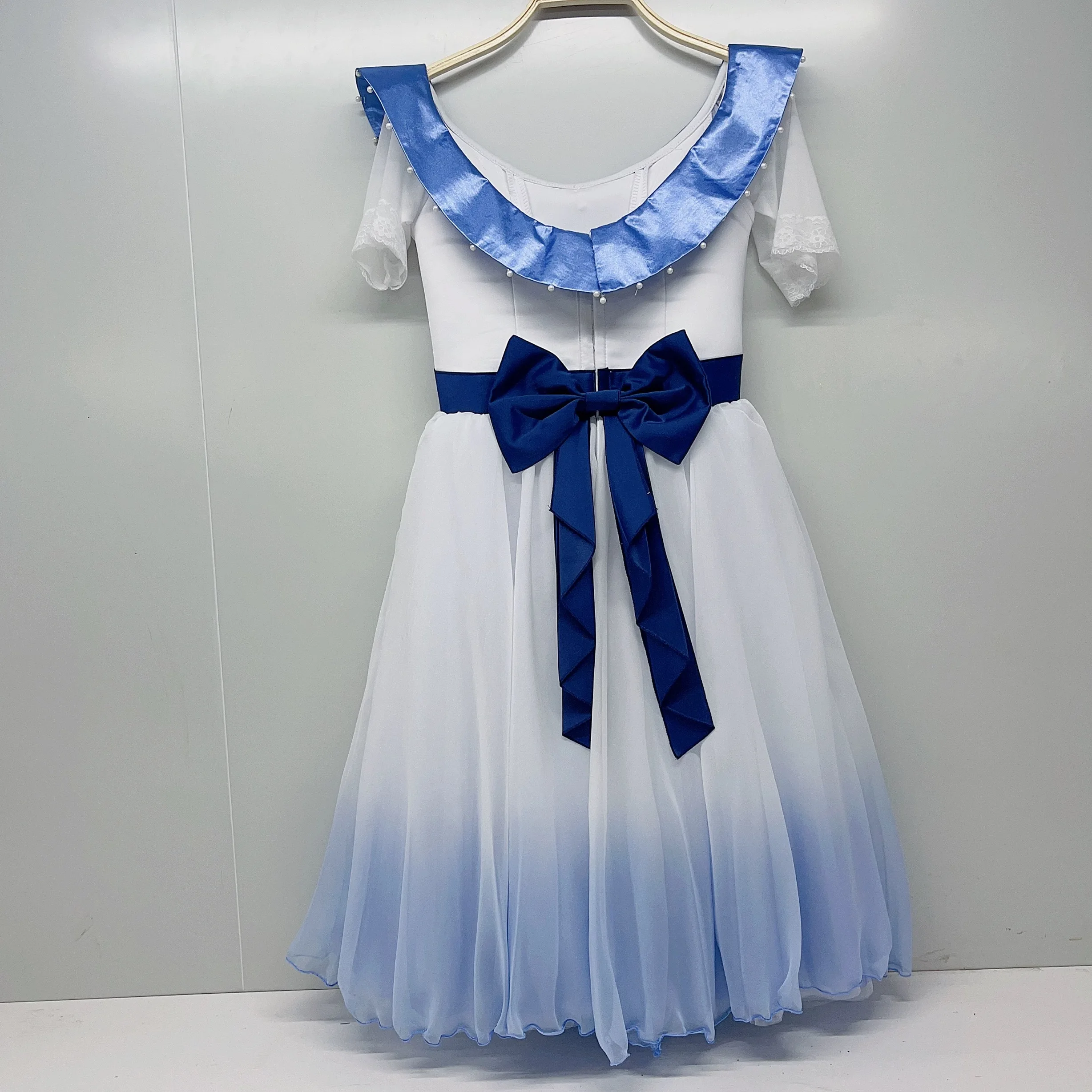 Danyi dance rabbit blue graduation party ballet performance dress long gauze skirt competition dress professional customization