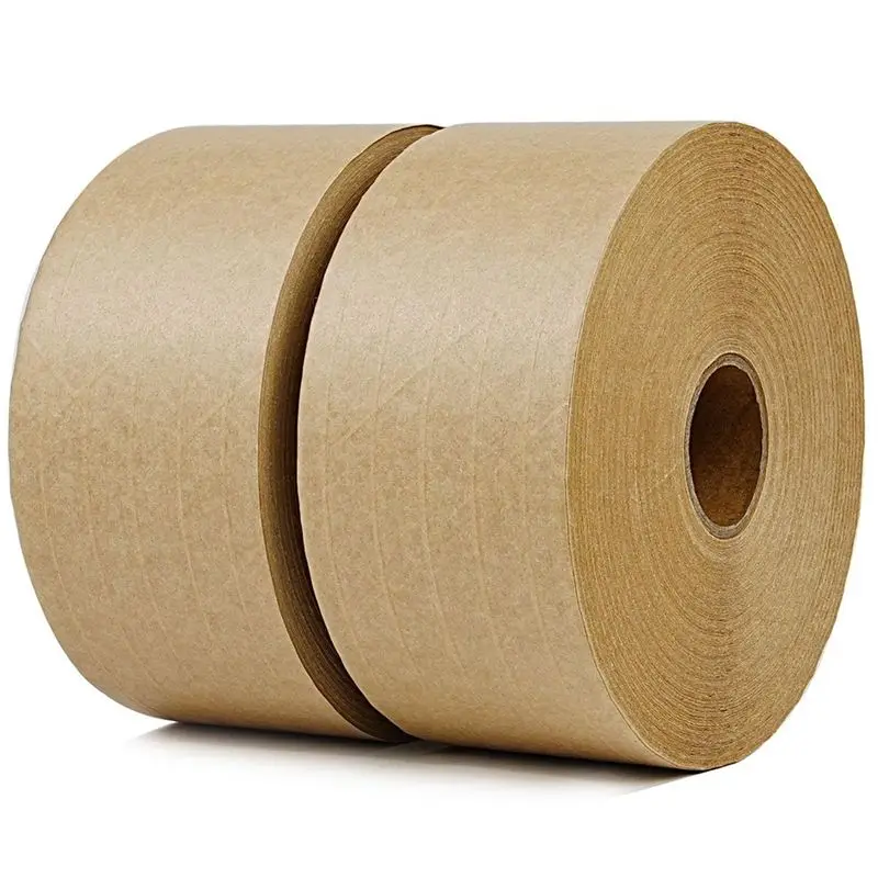 A84X-2-Pack Reinforced Water Activated Gummed Kraft Paper Tape, 2.75 Inch X 330 Ft, Total 660Ft, Writable Eco-Friendly