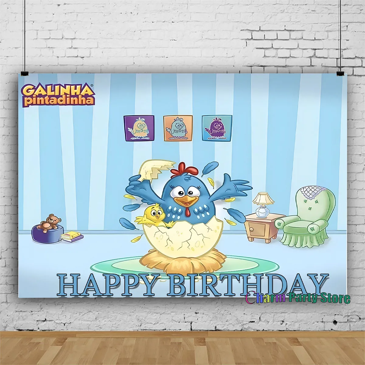 Chicken Farm Photography Background Happy Birthday Family Party Background Photo Studio Photography Cartoon Decor Prop Vinyl Kid