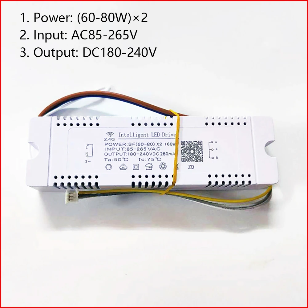 Kontrola aplikacji sterownik ledisolacji 2.4G zdalnie sterowany inteligentny transformator LED (40-60W)X2 AC wejście 85-265V dla ściemniania kolorów