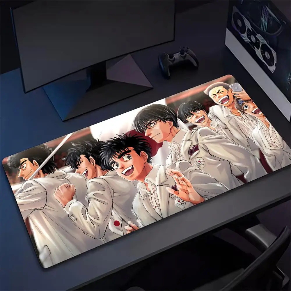 

Коврик для мыши H-Hajime No Ippo в стиле аниме Tapetes de Mesa Teclado, Borracha Kawai, Tapete de Mesa Antiderrapante, XXL90x40 см