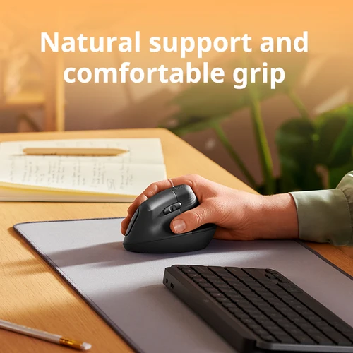 Imagen 2 del producto Logitech-ratón Vertical ergonómico inalámbrico con clic silencioso, modo Dual Bluetooth/Usb para Pc, portátil, tableta, dolor de muñeca