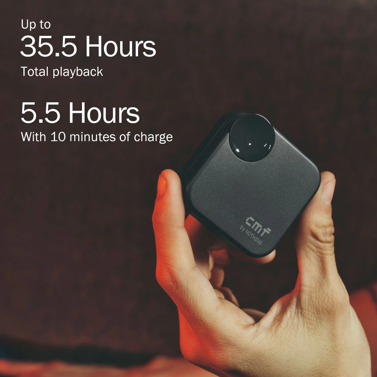 النسخة العالمية CMF Buds 2a سماعة 12.4 مللي متر سائق 42dB نشط إلغاء الضوضاء ANC 4HD Mics IP54 بلوتوث 5.4 سماعات الأذن