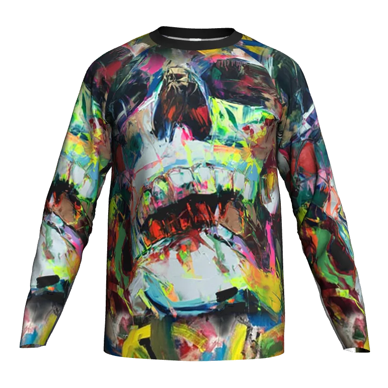 Men's Long Sleeve Skull Shirt, MTB, Cycling Top, Motocross Run, Sports Clothes, Bicycle Wear, Downhill Racer, BMX, Summer Dirt