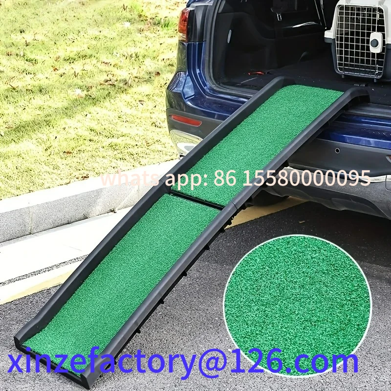 

Customizable Folding Ladder Pet Ramp For Cars Trucks & SUVs Portable Fits MAX 68KG Large Dogs