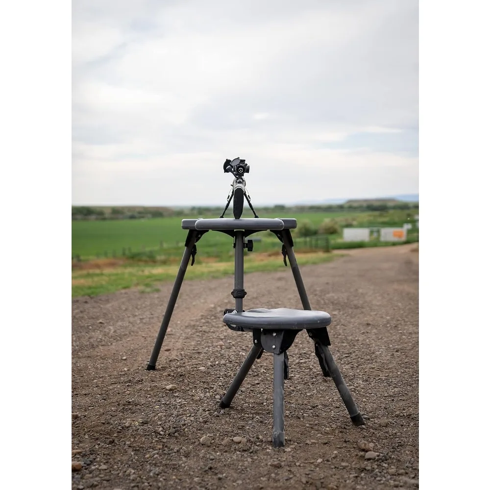 Lite with Weatherproof Tabletop, Ambidextrous Seat and Fully Collapsible Design for Easy Transport and Outdoor Target Shooting