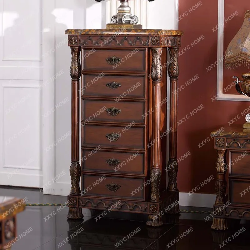

DV six-chest cabinet retro marble storage drawer cabinet large capacity