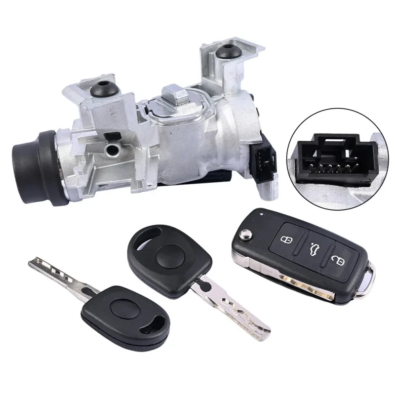 Car Ignition Starter Switch Assembly 1K0905851B For VW Jetta Tiguan Golf MK5 MK6 Also Fits Select Seat & Skoda Models