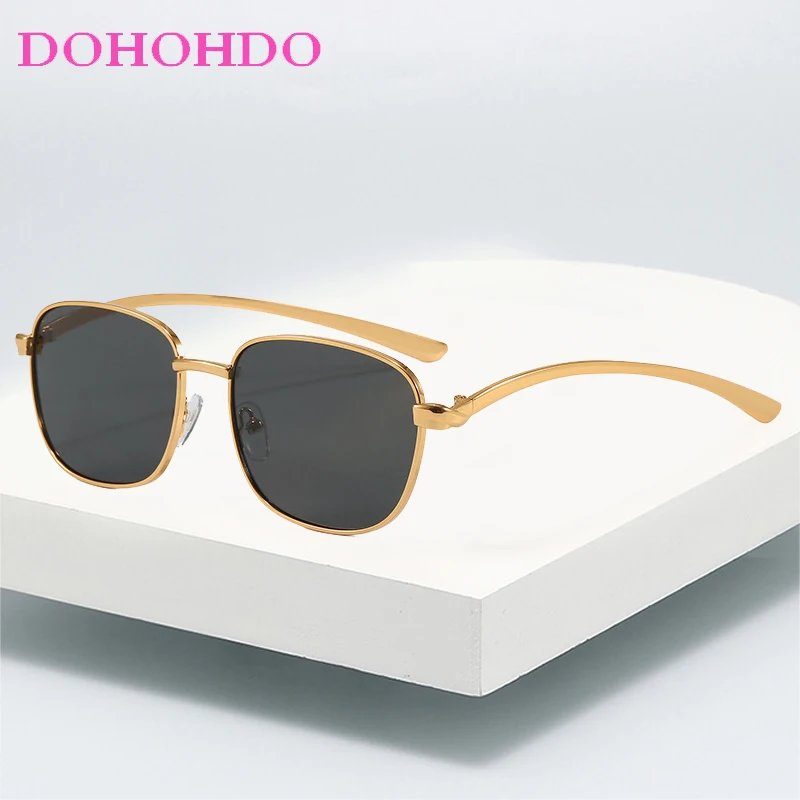 

New Luxury Retro Designer Sunglasses Women Men Classic Metal Square Frame Eyewear Summer Traveling Drive Eyeglasses UV400 Lentes