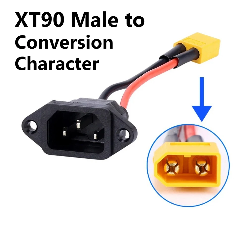 1PCS 40A High Current PDU Power Socket XT90 Female with Ears 3 Pin Inlet Connector for Battery Swap Station