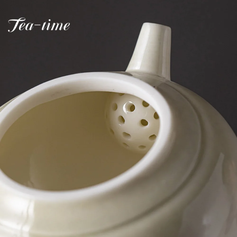 170ml Chinese Handmade Thin Body Teapot Retro Gradual Gray Pot Tea Maker Kettle with Ball Hole Tea Ceremony Accessories Gift