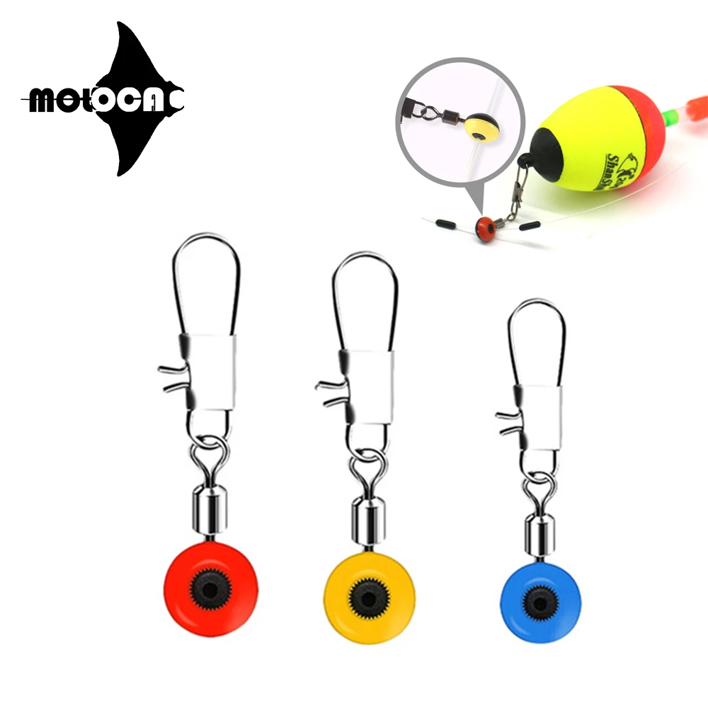 

10/50pcs Space Beans Fishing Float Bobber Stops Swivels Snap Clips Connector Bearing Rolling Metal Plastic Pesca Accesorios Mar